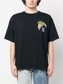 Rhude Moonlight Tropics Logo Print T-Shirt in Black