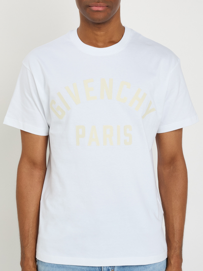 Givenchy Yellow Applique Logo T-Shirt in White