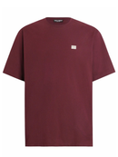 Dolce & Gabbana Plaque Logo T-Shirt in Burgundy