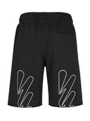 Off-White Diag Wave Outline Sweat Shorts in Black