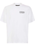 Amiri Hollywood Bones Stacked Logo T-Shirt in White