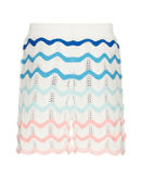 Casablanca Gradient Wave Crochet Shorts in White
