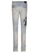 Amiri Wes Lang Reaper Logo Clay Indigo Jeans in Blue