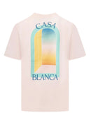 Casablanca L'Arche De Jour Printed T-Shirt in Pink
