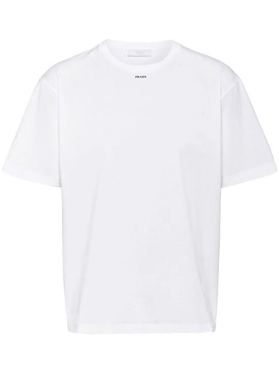 Prada Small Logo Print T-Shirt in White