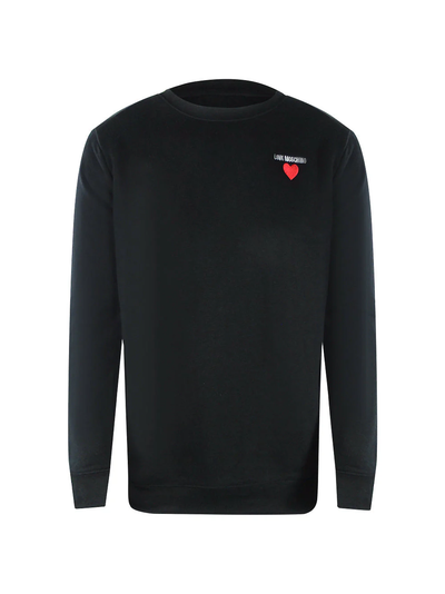 Love Moschino Heart Logo Sweatshirt in Black