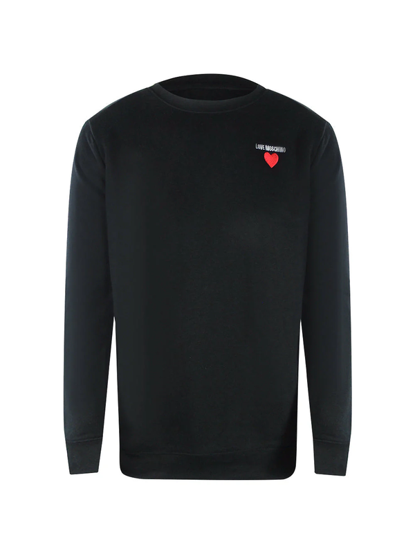 Love Moschino Heart Logo Sweatshirt in Black