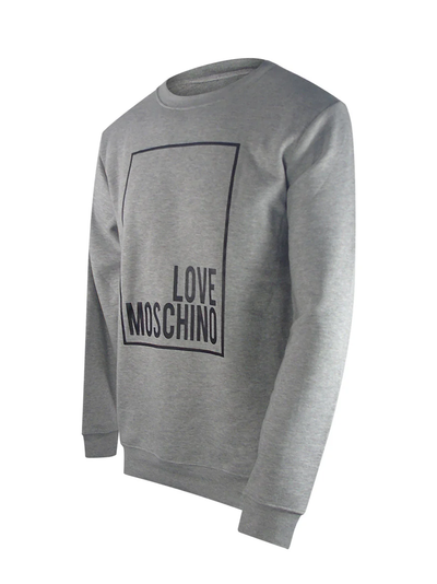 Love Moschino Box Logo Sweatshirt in Grey