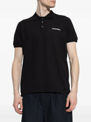 Dsquared2 Logo Print Piqué Polo Shirt in Black