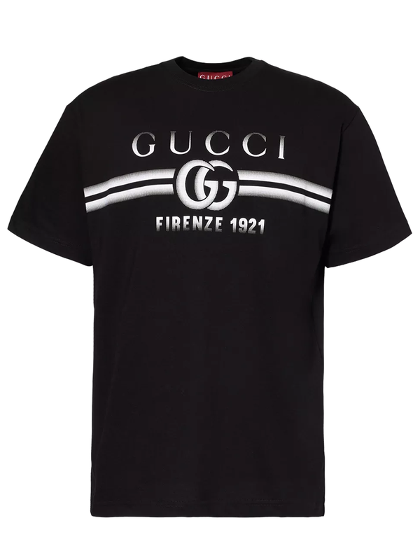 Gucci Interlocking Blur Logo T-Shirt in Black