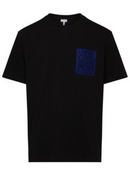 Loewe Blue Anagram Fake Pocket T-Shirt in Black