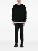 AMI Paris Ami De Coeur Embossed Logo Sweatshirt in Black