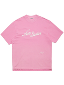 Acne Studios Embroidered Logo T-Shirt in Pink