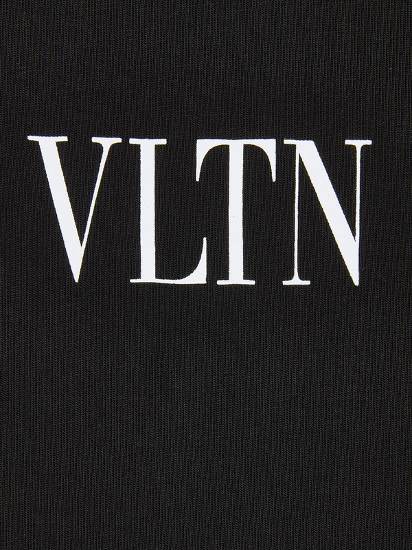 Valentino Small VLTN Logo T-Shirt in Black