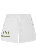 Amiri Logo Printed Swim Shorts in White