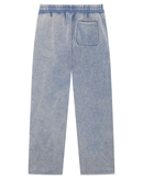 Magiri Embroidered Acid Wash Joggers in Washed Blue