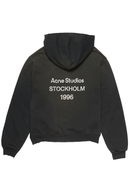 Acne Studios Stockholm Logo Hoodie in Washed Black