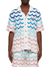 Casablanca Gradient Wave Crochet Textured Shirt in White