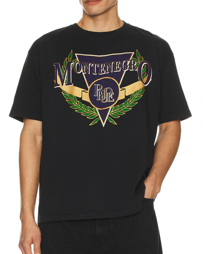 Rhude Montenegro Regatta T-Shirt in Washed Black