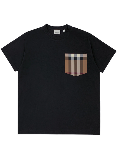 Burberry Check Pocket T-Shirt in Black